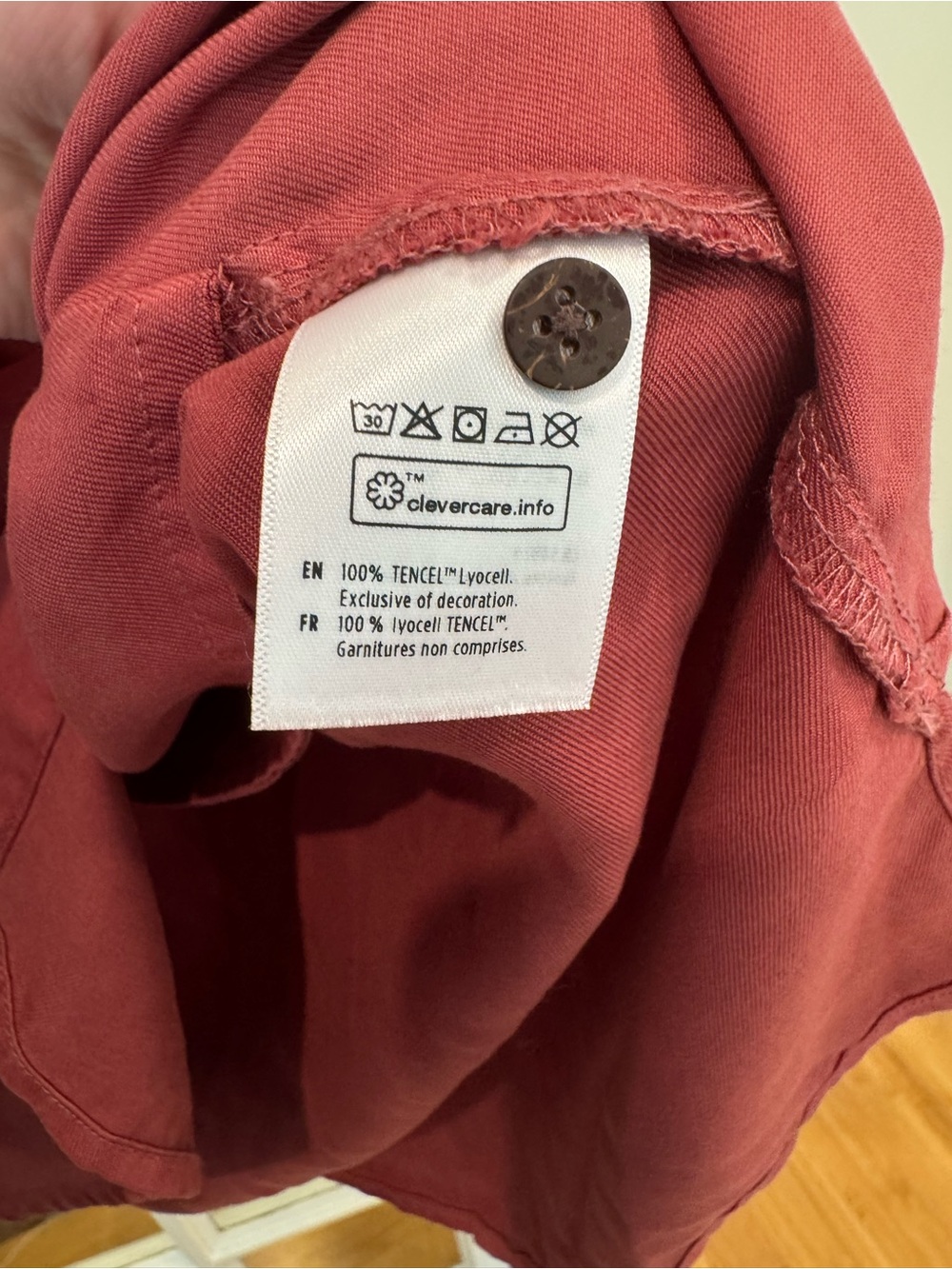 Tentree  Button-Up Shirt Dress in Deep Mauve - Picture 4 of 4